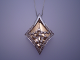 K18WG/PGダイヤモンド0.85ct_K18WGペンダントチェーン