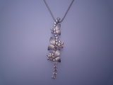 K18WGダイヤモンド1.43ct_K18WGペンダントチェーン
