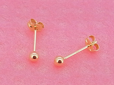 ピアス穴をあけたばかりの方に♪ファーストピアス/3mm/K18YG/ピアス